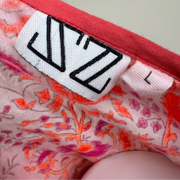 SZ BLOCKPRINTS Indian Floral Print Cotton
Dress Tassels Magenta Tangerine Large - Picture 5 of 7